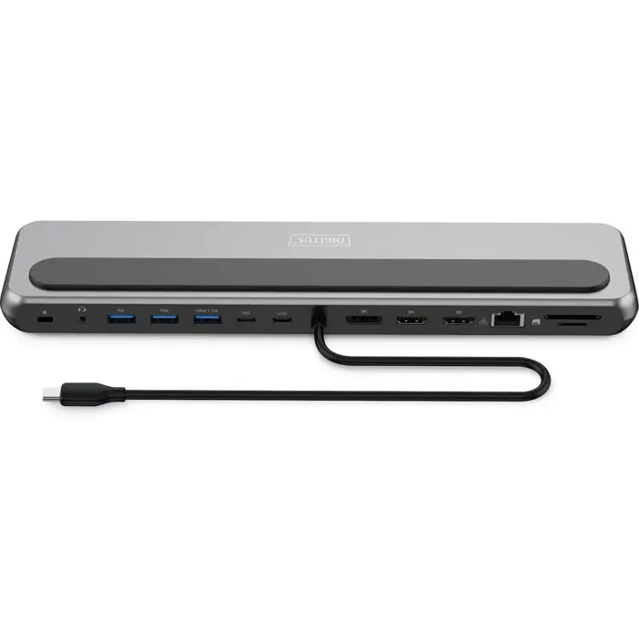 Digitus 12-Port USB-C 8K Docking Station (gray/black, USB-C, 8K)