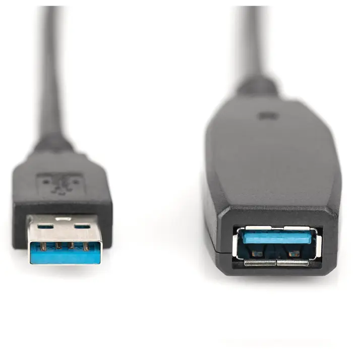Digitus Active USB 3.2 Gen 1 extension cable, 20 meters (black, repeater cable)