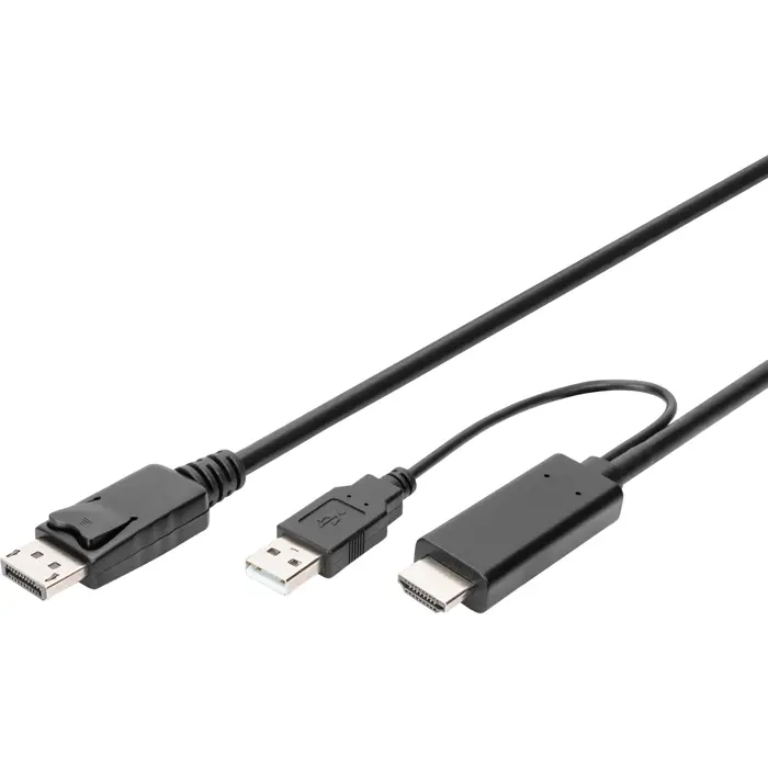 Digitus adapter cable HDMI > Displayport, UHD 4K (black, 2 meters)
