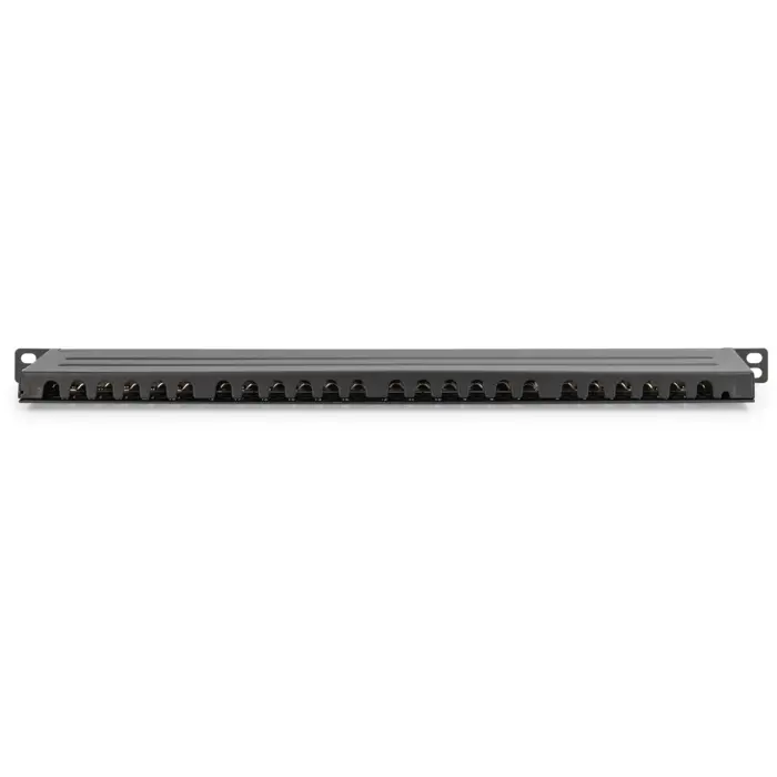 Digitus CAT 6A, Class E High Density Patch Panel, 24 Port (black, 0.5 U, shielded, 19" Rack Mount)