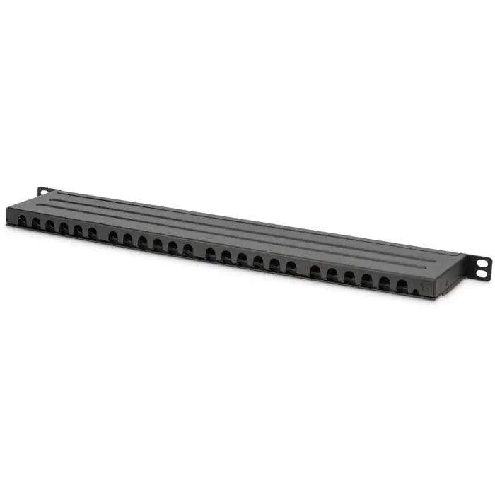 Digitus CAT 6A, Class EA High Density Patch Panel, 24 Port (black, 0.5 U, shielded)