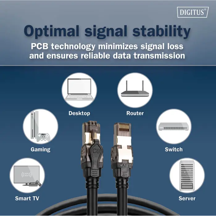 Digitus Cat 8.1 S-FTP Patch Cable, 5 meters, black