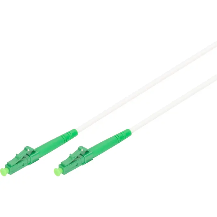 Digitus fiber optic simplex patch cable, steel armored, single mode, LC/APC > LC/APC (white, 20 meters)