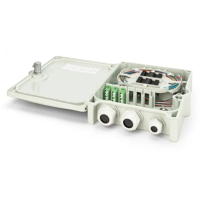 Digitus FTTH/FTTB connection housing - populated, OS2 12 fibers (gray, LC/APC)