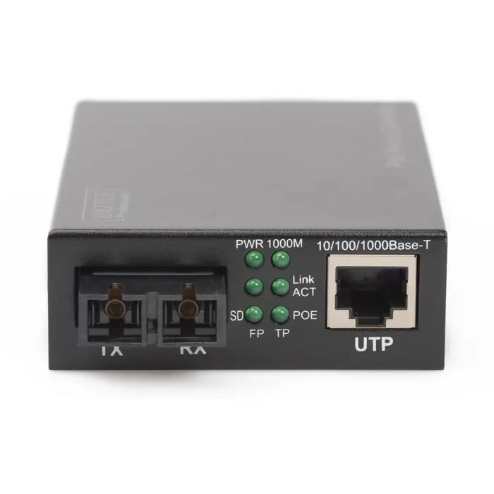 Digitus Gigabit PoE media converter, RJ45 / SC, MM