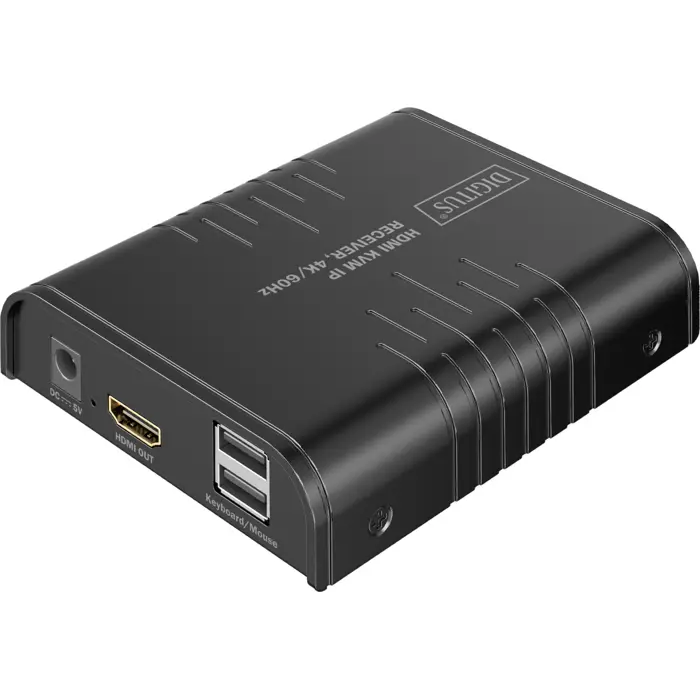 Digitus HDMI KVM IP Receiver (black, 4K/60Hz)
