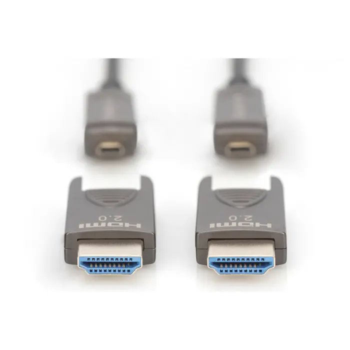 Digitus HDMI / Micro HDMI AOC hybrid fiber optic cable, UHD 4K (black, 10 meters, removable plugs)