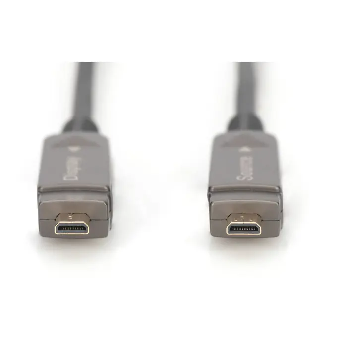 Digitus HDMI / Micro HDMI AOC hybrid fiber optic cable, UHD 4K (black, 10 meters, removable plugs)