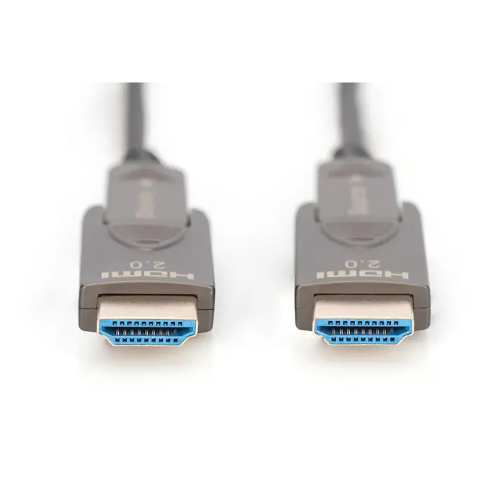 Digitus HDMI / Micro HDMI AOC hybrid fiber optic cable, UHD 4K (black, 15 meters, removable plugs)