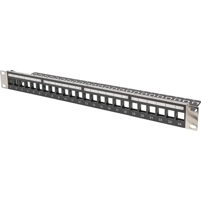 Digitus Modular Patch Panel, 24-Port (black, 1 U, for Keystone Modules)