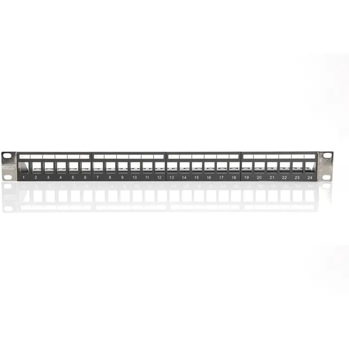 Digitus Modular Patch Panel, 24-Port (black, 1 U, for Keystone Modules)
