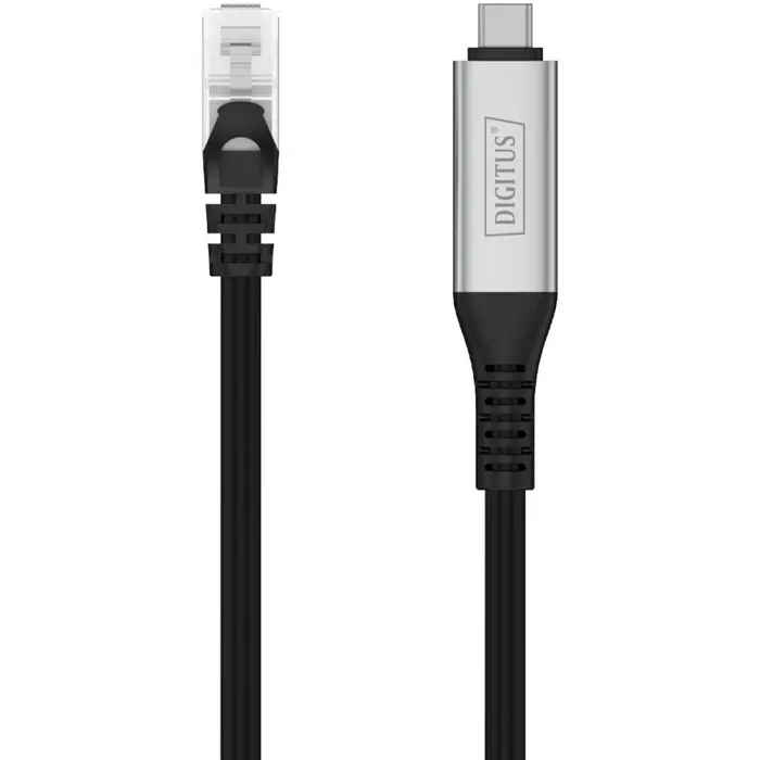 Digitus USB-C 3.2 Gen1 > RJ-45 Ethernet cable, 1Gbit/s (black, 3 meters, 10/100/1,000Mbit/s)