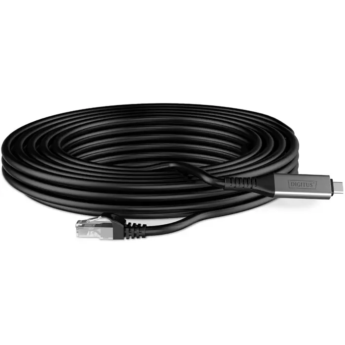 Digitus USB-C 3.2 Gen1 > RJ-45 Ethernet cable, 1Gbit/s (black, 5 meters, 10/100/1,000Mbit/s)