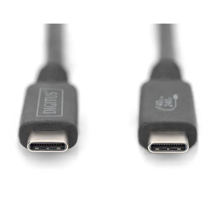 Digitus USB4 Gen 3x2 cable, USB-C male > USB-C male, 40Gbit/s (black, 1 meter, PD 3.1, charging with 240 watts)