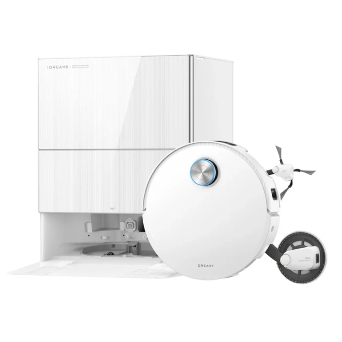 Dreame X60 Pro Ultra Complete Robot Vacuum with Self-Emptying Docking Station, White