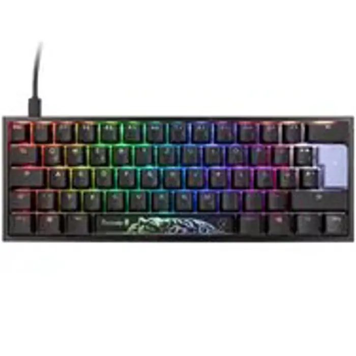 Ducky One 2 Pro Mini Gaming Keyboard, RGB LED - Cherry Silent Red