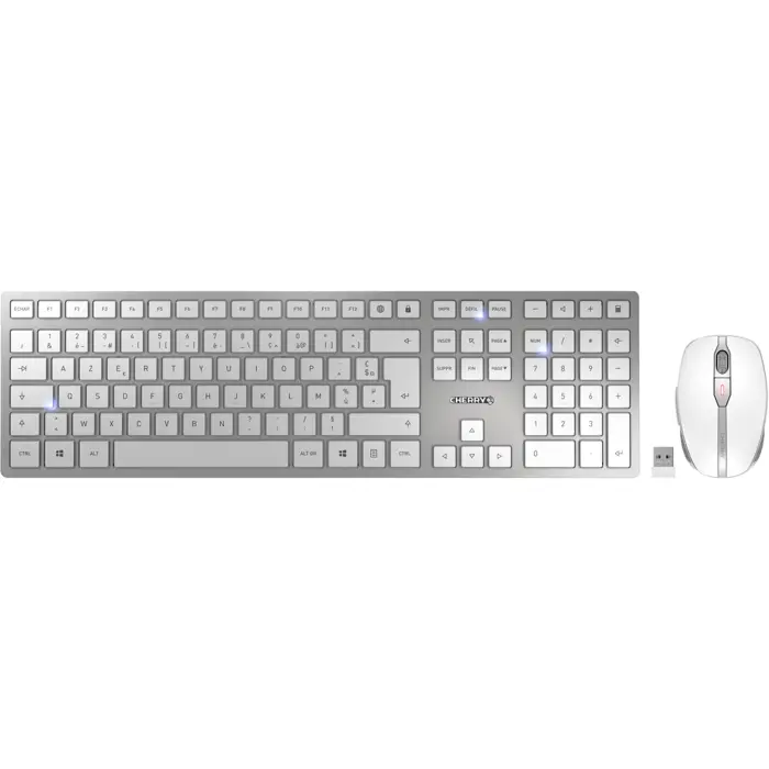 DW 9100 SLIM (white/silver, FR layout, Cherry SX scissor technology)