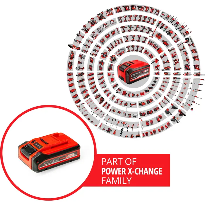 Einhell 18V 4.0Ah Power-X-Change Plus, rechargeable battery (red/black)