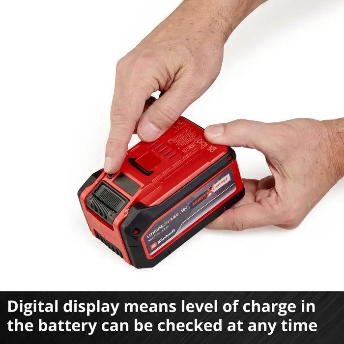 Einhell battery Power-X-Change Plus Multi-Ah 18V 5.0 - 8.0Ah (red/black, Multi-Ah technology)