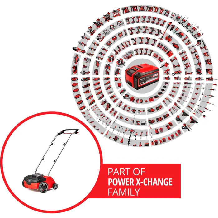 Einhell Battery Verticutter GC SC 36/31 Li - Solo (red / black, without battery and charger)