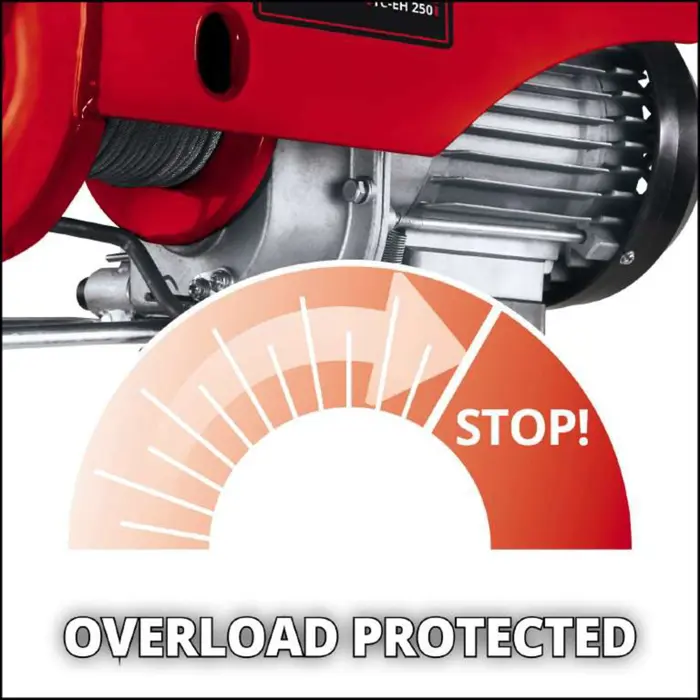 Einhell cable hoist TC-EH 250, cable winch (red, 450 watts)