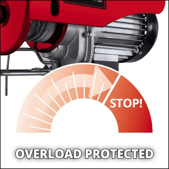 Einhell cable hoist TC-EH 500, cable winch (red, 800 watts)