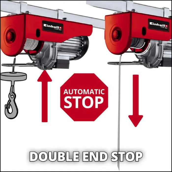 Einhell cable hoist TC-EH 500, cable winch (red, 800 watts)