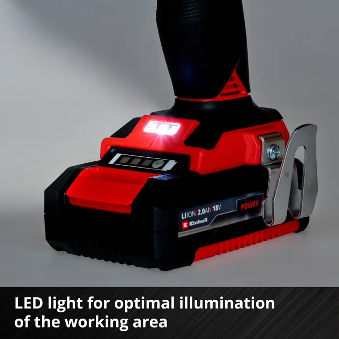 Einhell Cordless Drill TE-CD 18/50 Li BL, 18V (red/black, 2x Li-Ion battery 2.0Ah)