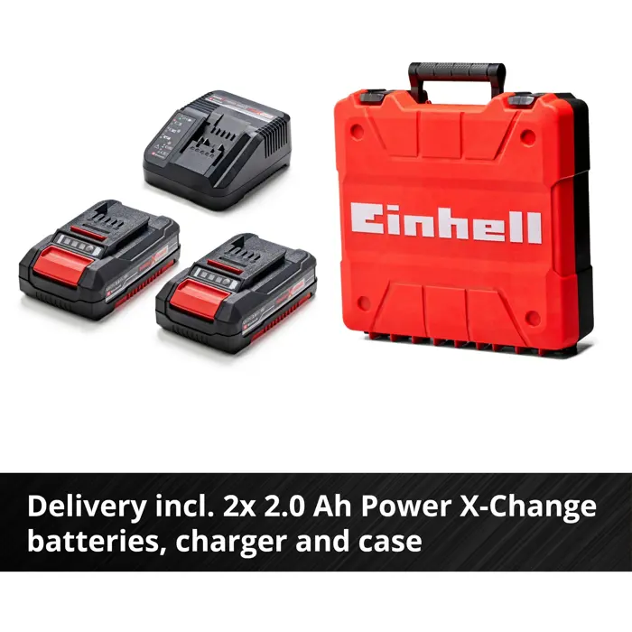 Einhell Cordless Drill TE-CD 18/50 Li BL, 18V (red/black, 2x Li-Ion battery 2.0Ah)