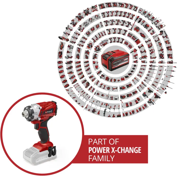 Einhell cordless impact wrench TE-CI 18/1 Li-Solo, 18Volt