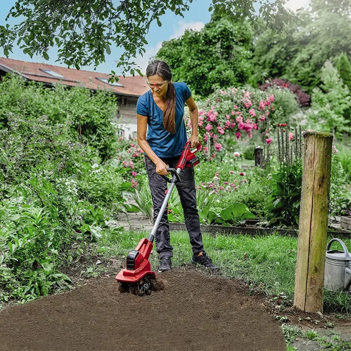 Einhell Cordless Tiller GE-CR 18/20 Li E - Solo, 18V (red/black, without battery and charger)