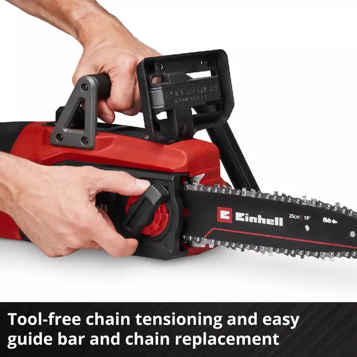 Einhell Power X-Change Akku-Kettensäge GE-LC 18/25 Li BL-Solo, 18Volt (rot/schwarz, ohne Akku und Ladegerät)