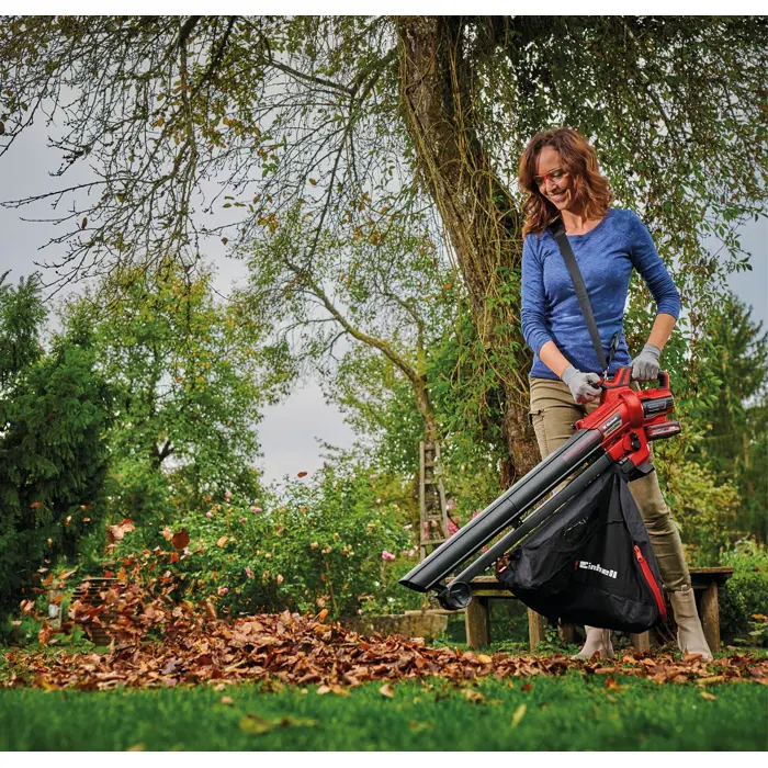 Einhell Power X-Change Akku-Laubsauger VENTURRO 18/210 Kit, 18Volt, Laubsauger/Laubbläser (rot/schwarz, 1x Li-Ionen Akku 4,0Ah, POWER FOR ALL ALLIANCE)