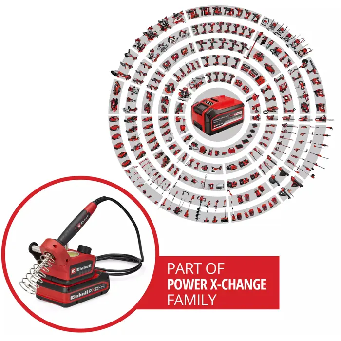 Einhell Power X-Change battery soldering iron TE-SI 18/480 Li E - Solo, 18Volt (red/black, without battery and charger)