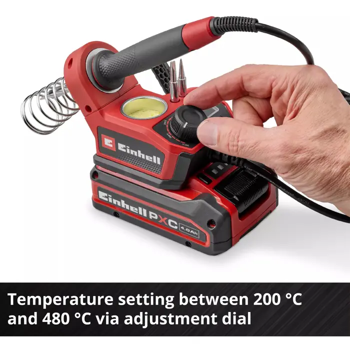 Einhell Power X-Change battery soldering iron TE-SI 18/480 Li E - Solo, 18Volt (red/black, without battery and charger)