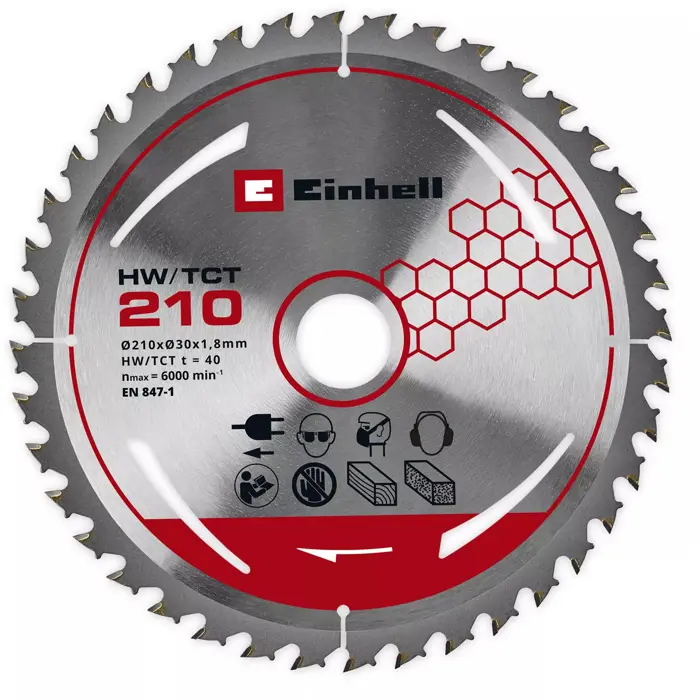 Einhell Power X-Change battery table circular saw TE-TS 36/8 T Li-Solo, 36Volt (2x18V) (red/black, without battery and charger)