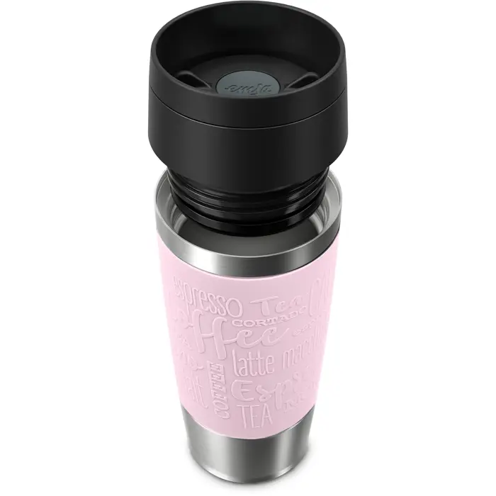 Emsa TRAVEL MUG Classic thermal mug (light pink/stainless steel, 0.36 liters)