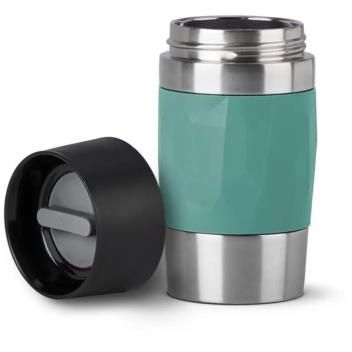 Emsa TRAVEL MUG Compact thermal mug (petrol/stainless steel, 0.3 liters, screw cap)