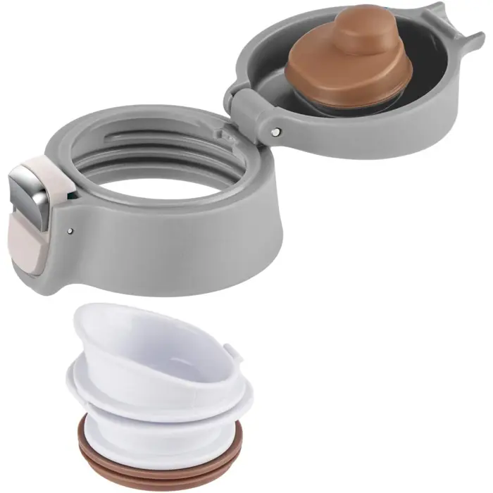 Emsa TRAVEL MUG light thermal mug 0.4 liters (silver, flip lid)
