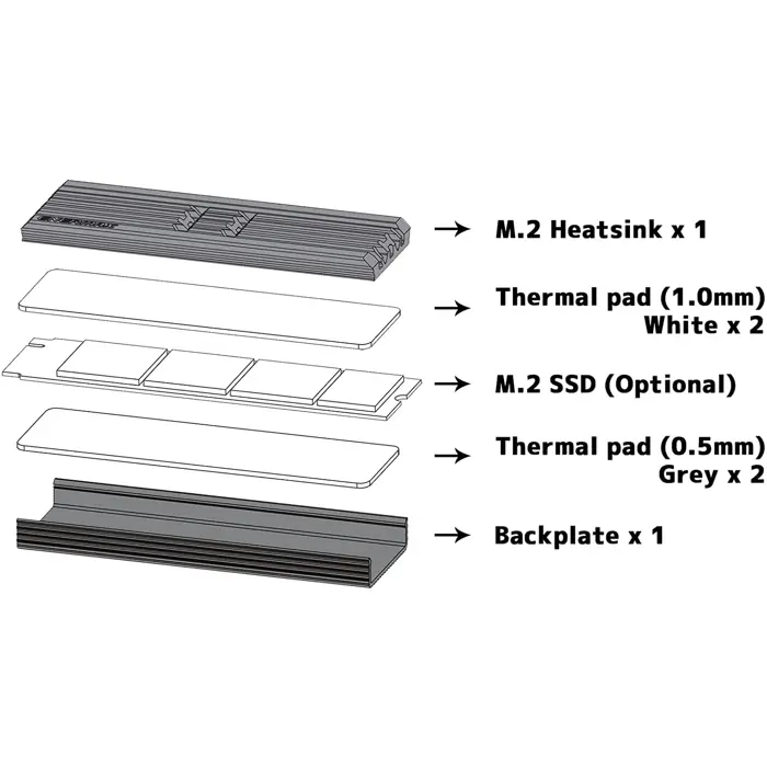 Enermax ESC001 M.2 SSD Cooler Heatsink (black)