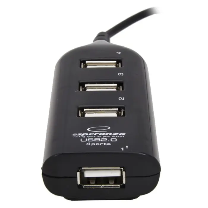 Esperanza EA116 interface hub 480 Mbit/s Black