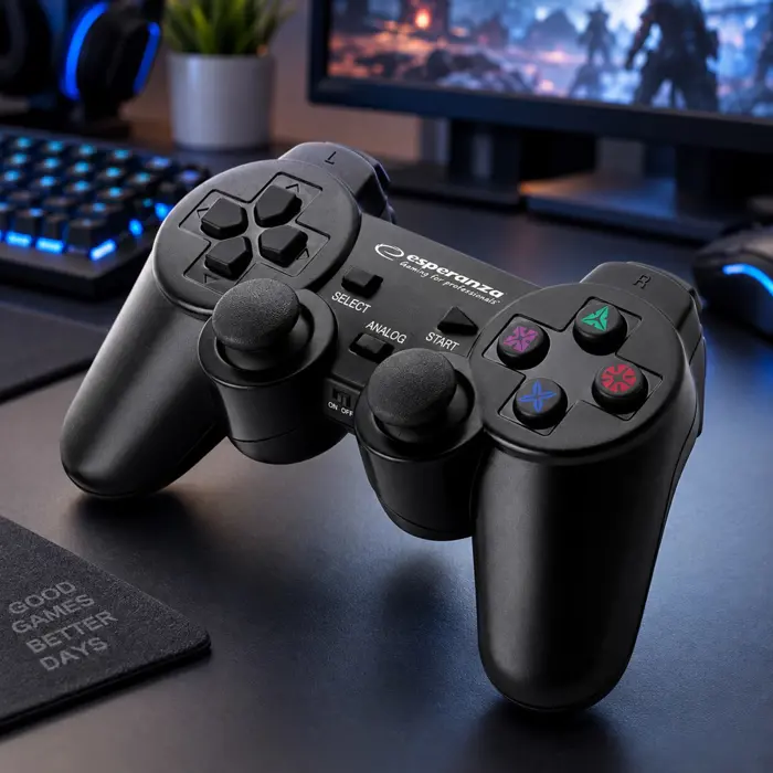 Esperanza EGG108K Gaming Controller Gamepad PC,Playstation 3 Analogue / Digital USB 2.0 Black
