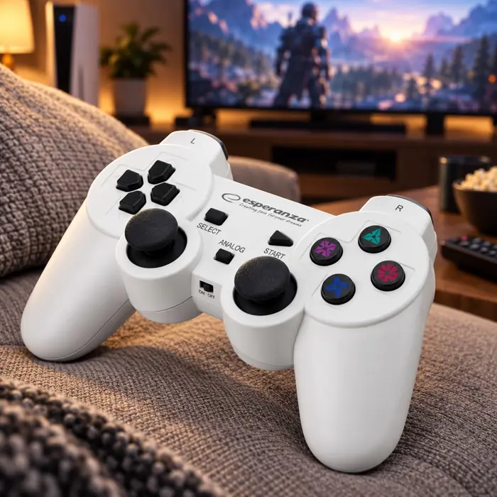 Esperanza EGG108W Gaming Controller Black, White RF Gamepad Analogue / Digital PC, Playstation 3