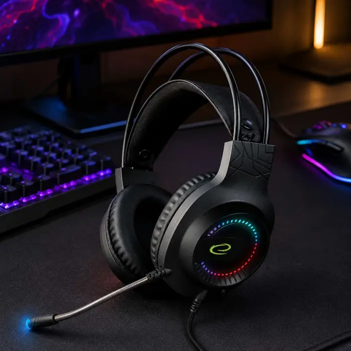 Esperanza EGH7100 Headphones with microphone Headband Black