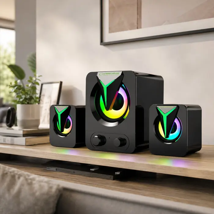 Esperanza EGS107 Speakers 2.1 USB LED 5 W Black