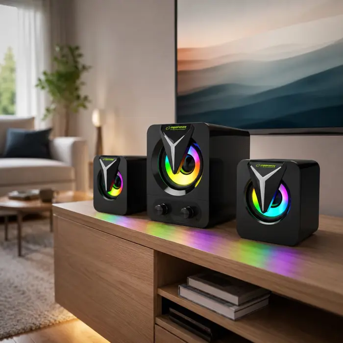 Esperanza EGS107 Speakers 2.1 USB LED 5 W Black