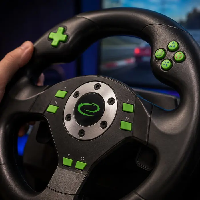 Esperanza EGW101 Gaming Controller Steering wheel Playstation,Playstation 3 Digital USB Black,Green