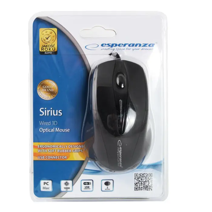 Esperanza EM102K mouse USB Type-A Optical 800 DPI