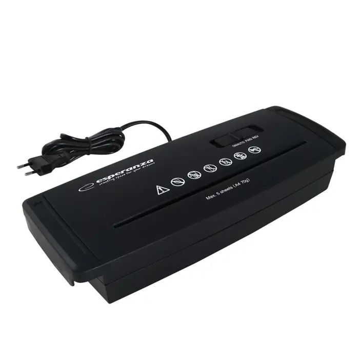 Esperanza EN104 paper shredder Strip shredding 22 cm Black