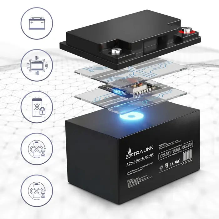 Extralink Accumulator AGM 12V 45Ah maintenance free